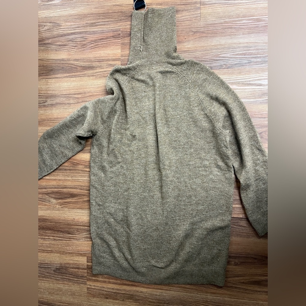 H&M Brown Beige Tan Knit Turtle Neck Dress